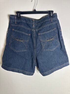 VTG 90s Walt Disney World High Waisted Denim Shorts 14 Mickey Stitch Pockets